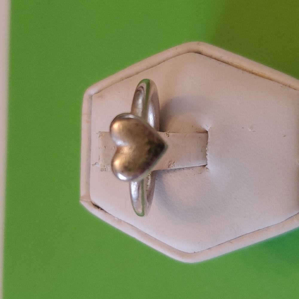 Handcrafted Sterling silver heart ring